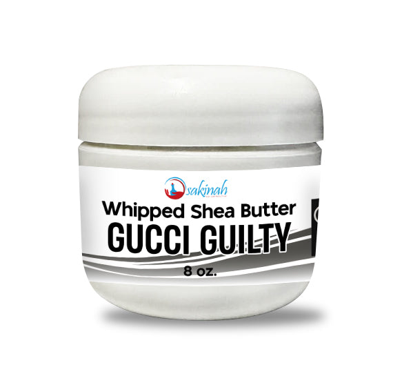 Open jar of whipped shea butter